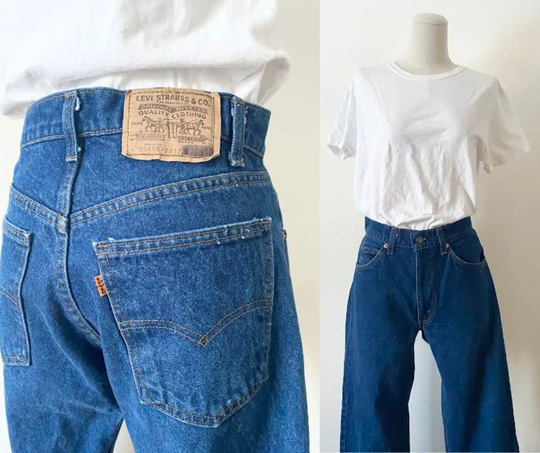 Waist 30 Levi Denims Vintage 1980S 80S Low Rise Waisted 20505 0217 Dark Wash Straight Leg Original Fit Classic Iconic Mens Jeans Unisex