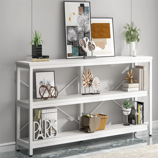 3 Tiers TV Stand Console Table Extra Long Sofa Table