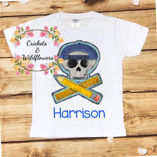 Back To School Shirt, Pencils To Shirt, First Day Of For Boy, Personalized Monogrammed Top