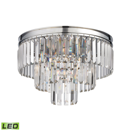 Elk Palatial 3-light LED Semi Flush in Polished Chrome - Polished Chrome