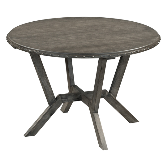 Mid-Century Round Table with Cross Legs for Small Places