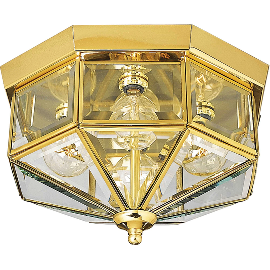 Progress Lighting 4 Light Flush Mount Outdoor Ceiling Fixture with