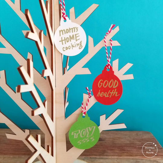 Holiday Gratitude Tree, Game, Christmas Family Activity Kit, Gratitude Journal, Mindfulness Gift, Gift For Her, Wood Tree