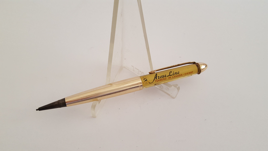 Vintage Circa 1955 Advertising Mechanical Pencil Arosa Cruise Lines Oil Filled End. Freund Im Canada-Dienst, A Liberty Product
