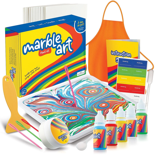 Diy Marbling Paint Art Kit For Kids, Colored Water Kit, Set, Arts & Crafts Gift Girls & Boys Ages 6-12