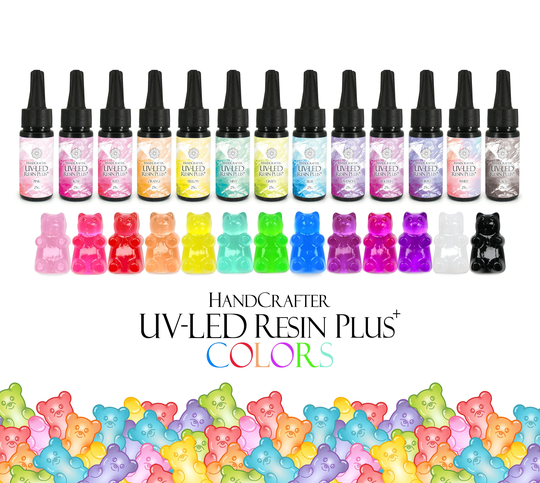14 Colors, Colored Uv-Led Resin, Each 25G, | 13 Colors + 1 Clear Handcrafter Stir/Mix Well, Uv-Led Hard Type Cure 1-2 Minutes