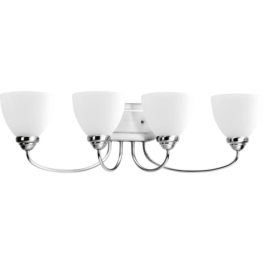 Progress Lighting Silvertone Heart Collection 4-light Polished Chrome Bath Light