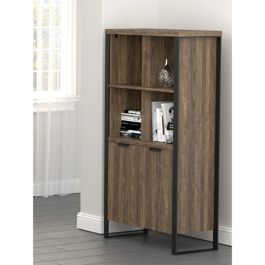 Aalto Aged Walnut 2-Door Bookcase