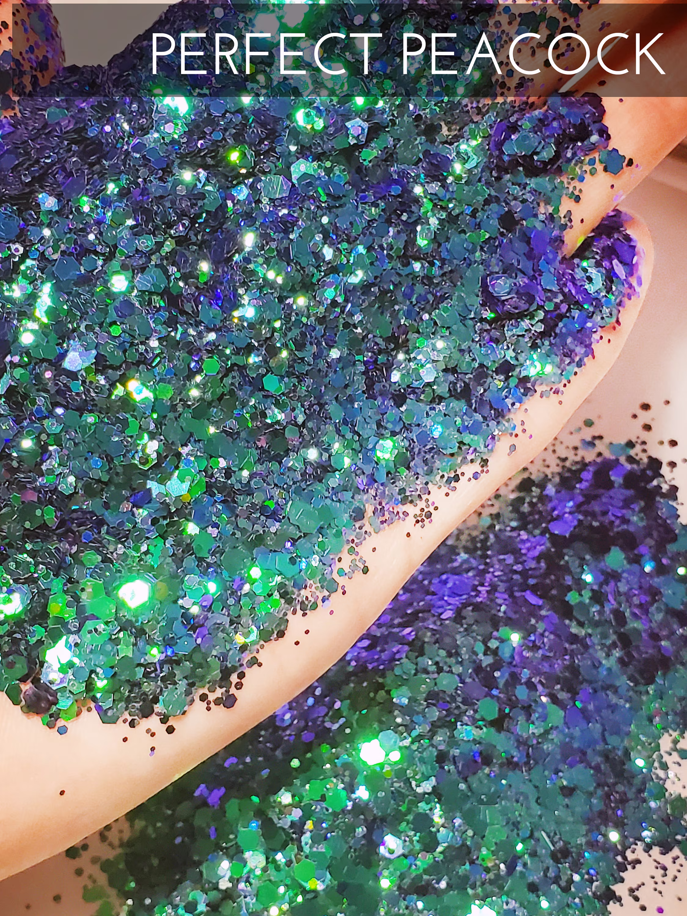 Perfect Peacock Color Shift Glitter, Blue To Green Custom Mix Tumbler Peacock Glitter