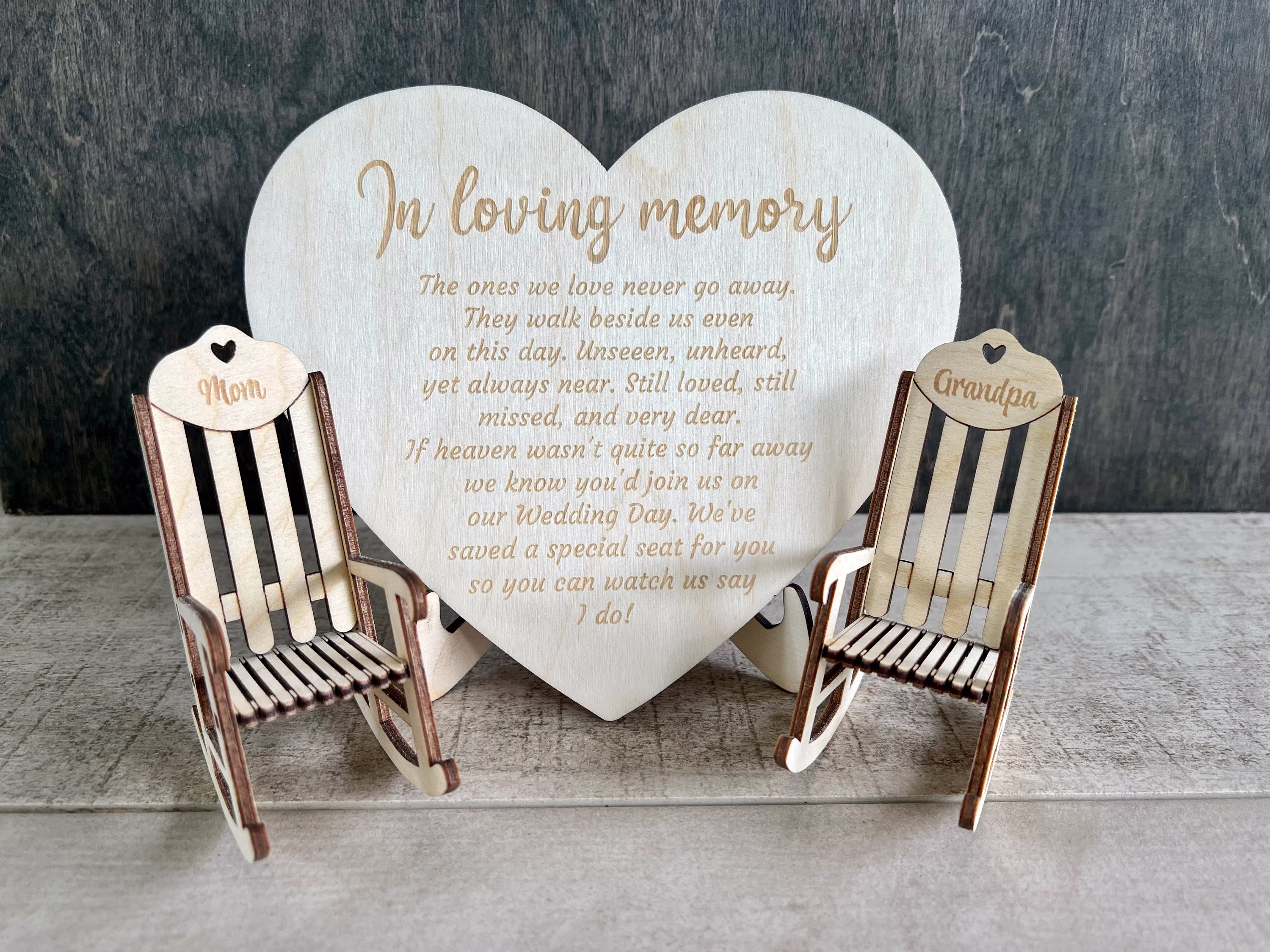 Memorial Rocking Chairs For Weddings - in Memory Of Those Not With Us
