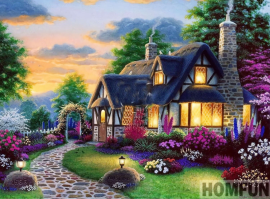 Dream House Diy 5D Diamond Painting Kit Full Square & Round Drill