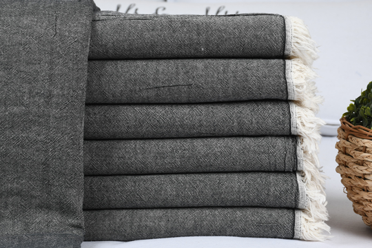 Couch Throw, Sofa Blanket, Solid Black Bedspread, 60x71 Inches Cover, Curtain Decorative Organic
