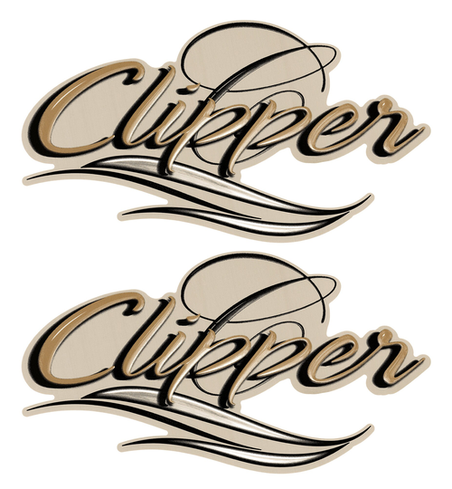 2 Custom Rv Trailer Camper Coachmen Clipper Logo Decals Graphics - 2127