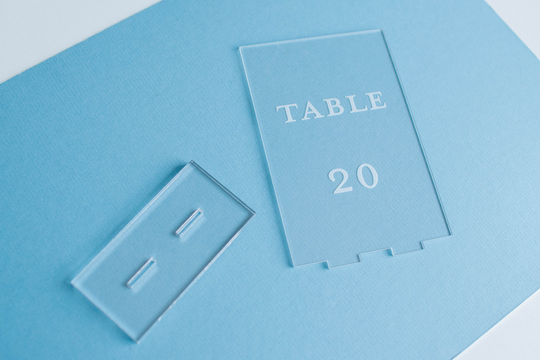 Block Font Acrylic Table Numbers