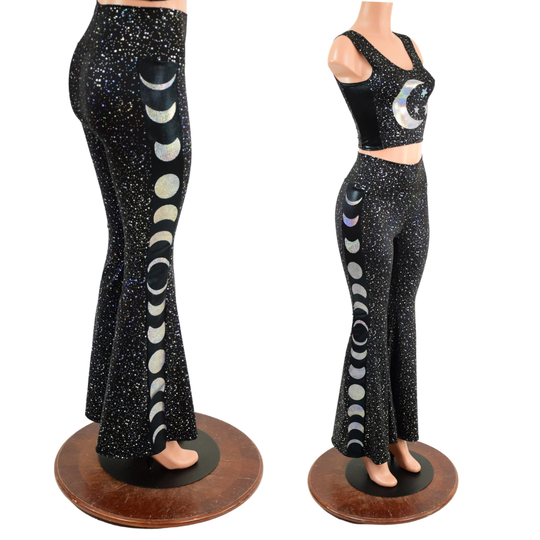 Moon Phases Star Noir Solar Flares & Crop Tank Set 157854