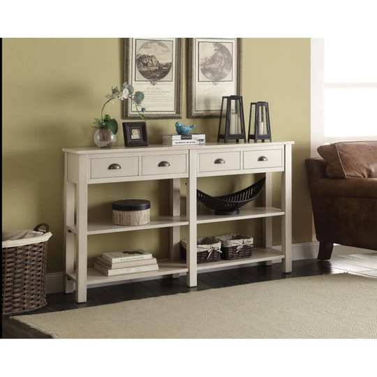 Galileo Console Table In Cream Finish