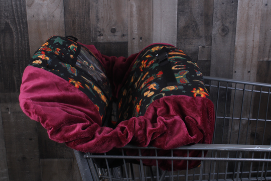 Shopping Cart Cover. High Chair Black Tattoo Boy Girl Cover