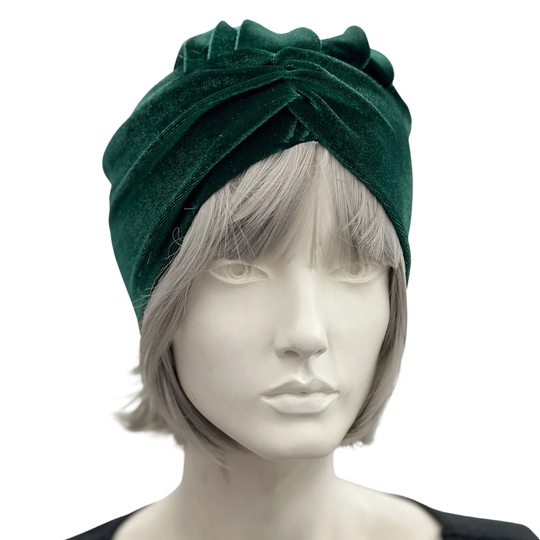 Turban Hats, Head Wrap Women, Emerald Green Velvet Hat, Or Choose Your Color, Best Friend Birthday Gifts