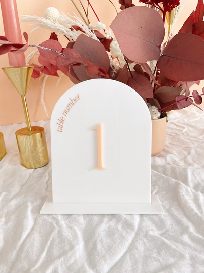 Acrylic Table Numbers, Arch Wedding Modern Numbers