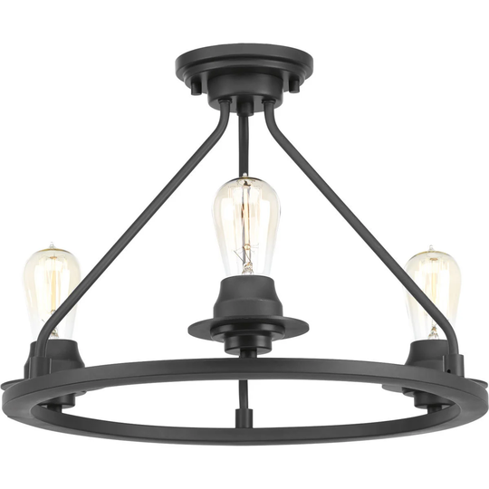 Progress Lighting Debut 3-light Semi-Flush Convertible Fixture - N/A