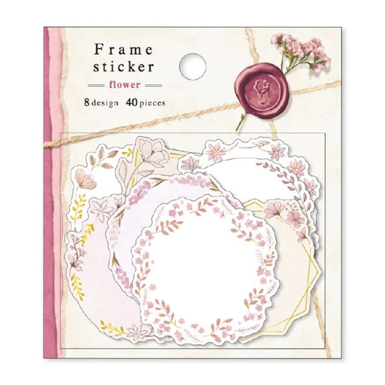 Mind Wave Frame Gold Foil Sticker Flakes - Flower