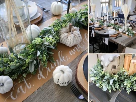 Table Decor, Thanksgiving Garland, Eucalyptus Garland, Table Centerpiece, Dining Decor