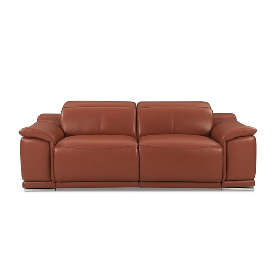 Leather Pillow Top Arm Power Recline Living Room Sofa