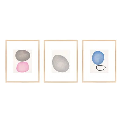 Lucian Watercolor Ribbon I & II by Emma Caroline - 2 Piece Picture Frame Painting Print Set on Paper