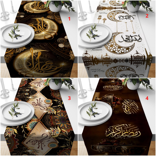 Ramadan Table Decor, Islamic Runner, Religious Sheet, Arabic Letter Covers, Gift, Home Decor