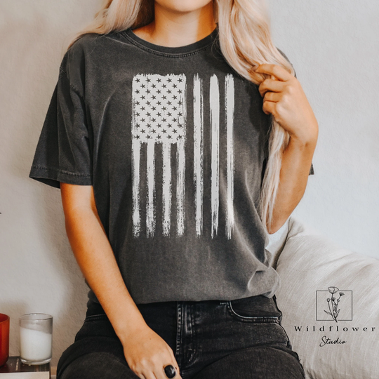 Usa Flag Comfort Colors Shirt, Tshirt, 4Th Of July Big Tshirt, USA Tee, Oversized America