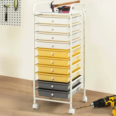 Tinsley 10 Drawer Rolling Storage Chest