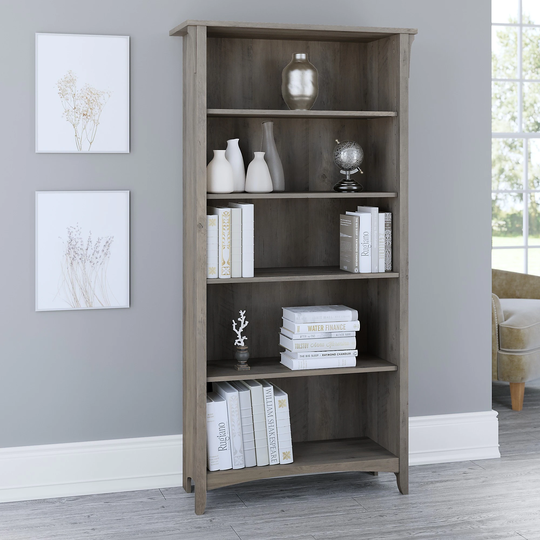 Salinas Tall 5-shelf Bookcase by Bush Furniture