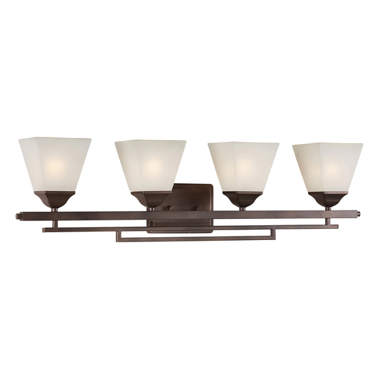 Forte Lighting 4 Light 34" Wide Bathroom Vanity Light with Satin White