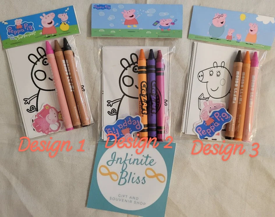Peppa Pig Coloring Packs | Pages Party Favor Crayola Crayons