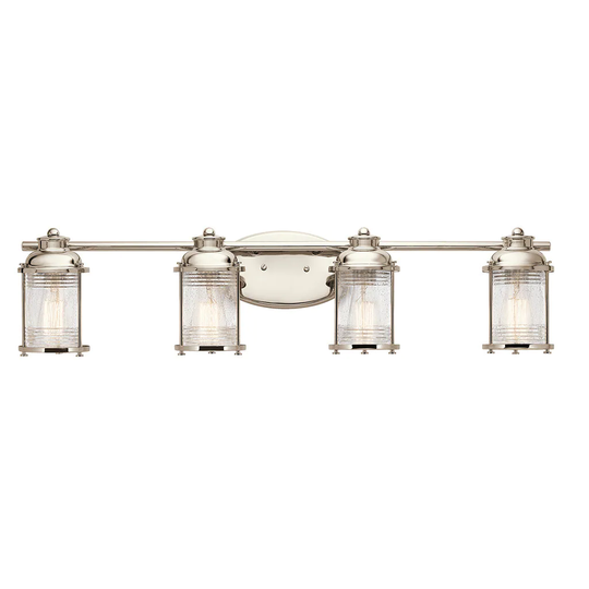 Kichler Lighting Ashland Bay Collection 4-light Polished Nickel Bath/Vanity Light