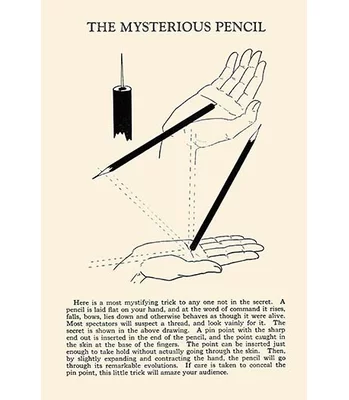 'The Mysterious Pencil' by Harry Houdini Graphic Art