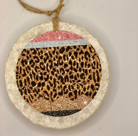 Leopard Pencil Car Freshie, Country Car Freshener, Round Freshie, Stocking Stuffer, Accessories, Teacher Gift, Western