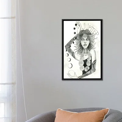 'Jupiter' Pencil/Charcoal Drawing Print on Canvas