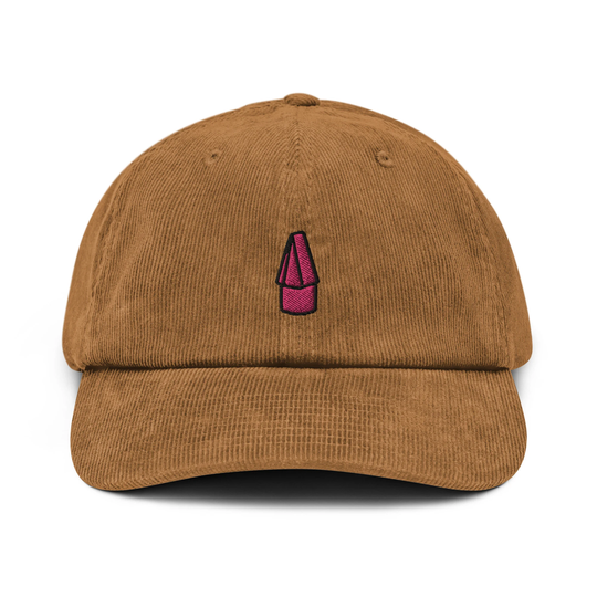 Pencil End Eraser Corduroy Hat, Handmade Embroidered Dad Cap - Multiple Colors