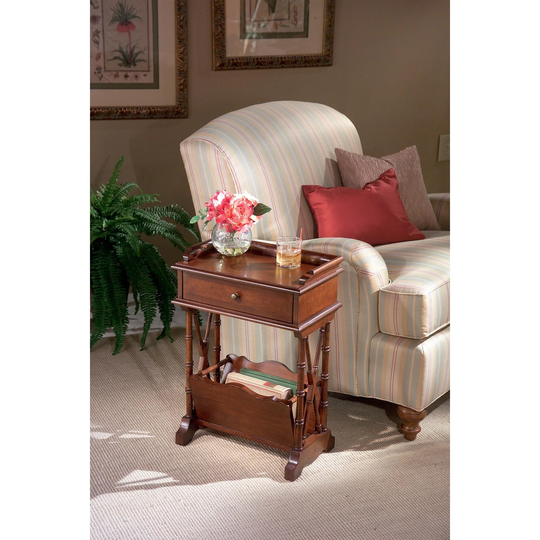 Butler Traditional Rectangular Wooden Martini Table in Plantation Cherry Finish - Dark Brown