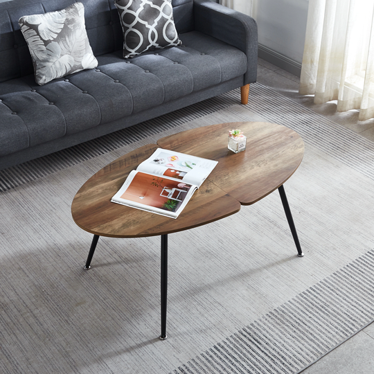 Leisure Coffee Table End Table Sofa Table with Metal Legs for Living Room