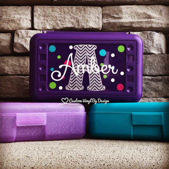 Personalized Pencil Box | School Supplies Plastic Crayon Kids Girls