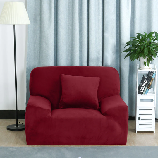 Flannel Stretch Fabric Sofa Cover Slipcovers for Loveseat Couch Chair 1/2/3/4Seats