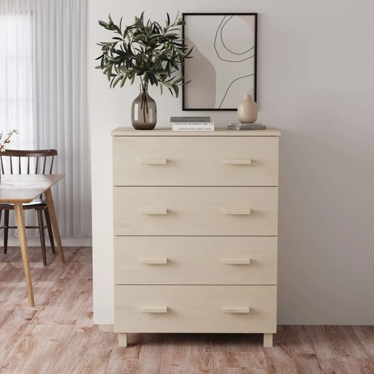 vidaXL Sideboard 31.1"x15.7"x40.7" Solid Wood Pine