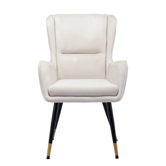 Velvet Accent Chair Comfy Arm Chair with High Back