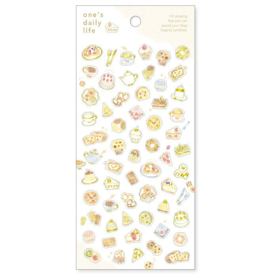 Mind Wave One's Daily Life Gold Foil Sticker - Sweets