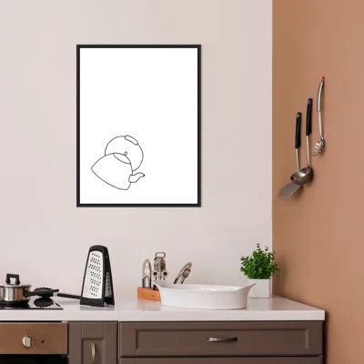 Simply Kettle by Amanti Art Portfolio - Picture Frame Drawing Print on Canvas