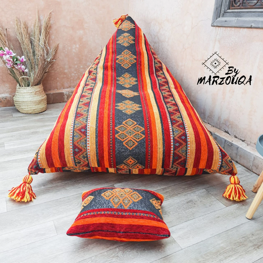 Bean Bag Lounge Chair, Boho Beanbags Meditation Pillows Floor Large, Outdoor Beanbag
