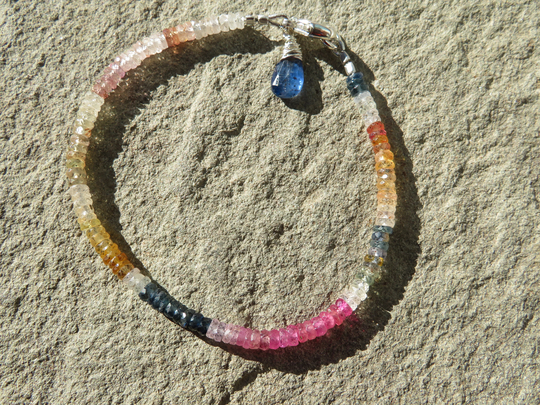 Sapphire Stacking Bracelet, Multi Color Jewelry