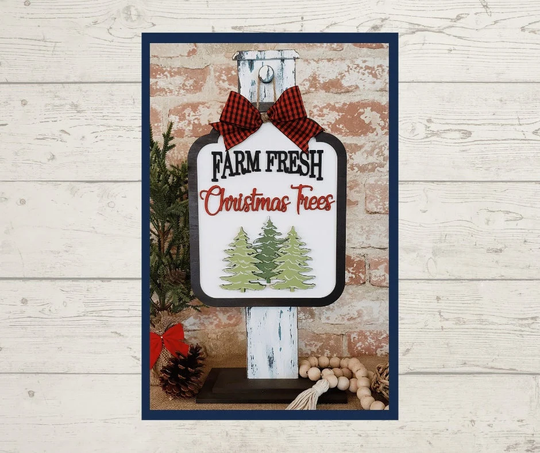 Diy Farm Fresh Christmas Trees Sign Kit, Painted Sign, Decor, Holiday Paint Parties, Decor